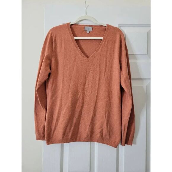 PURE COLLECTION V-neck Cashmere Sweater 14/16 - Picture 1 of 6